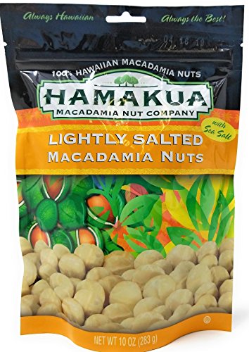 Hamakua Macadamia Nuts Lightly Salted in ReSealable Pouch (10 Ounces, 283 Grams)