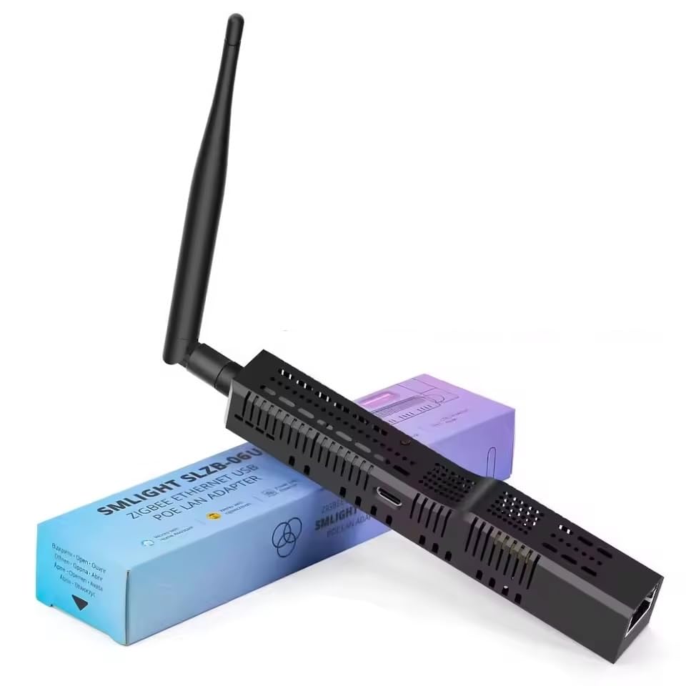 SMLIGHT SLZB-06 U (2026 Model) - Zigbee 3.0 to Ethernet USB WiFi Gateway Coordinator w/PoE Based on TI CC2652P. Works Best with Zigbee2MQTT z2m + Home Assistant. Faster ESP32 S3 SoC vs SLZB-06