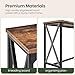 CHOEZON 70.9'' Bar Table, Kitchen Dining Table with Power Outlet and Footrest, Industrial Style, for Pub, Living Room, Rustic Brown and Black TBT08UBF