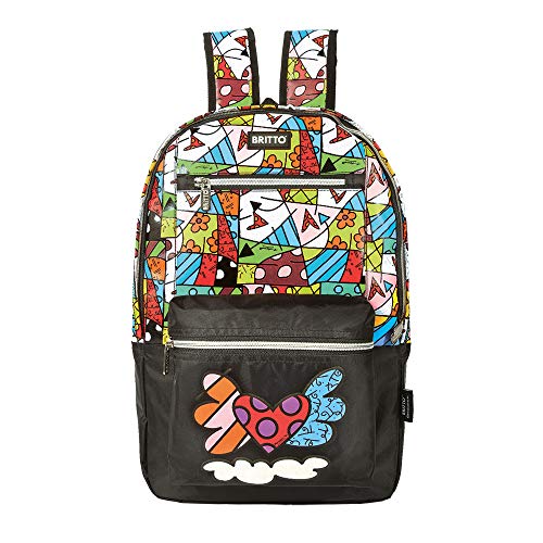 MOCHILA ROMERO BRITTO COLOR, Colorizi, 20354, MULTICORES PRETO AZUL BRANCO