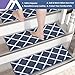 COSY HOMEER Edging Stair Treads Non-Slip Carpet Mat 28inX9in Indoor Stair Runners for Wooden Steps, Stair Rugs for Kids and Dogs, 100% Polyester TPE Backing 4pcs,Navy
