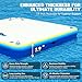 Albott Inflatable Floating Dock, 6x6 Ft with Portable Carry Bag and Ladder, 7.9 Inch Heavy-Duty Non-Slip Surface Water Platform, Floating Platform Ideal for Lake, River, Ocean, Blue