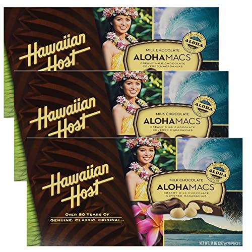 Hawaiian Host Alohamacs Milk Chocolate The Original Chocolate Covered Macadamia Nut, 42 Ounce - Set Of 2 #TOP3