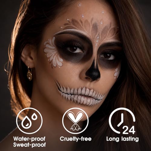 Image of BADCOLOR Brown Face Body Paint Stick, Full Coverage Face Paint Stick for Adults Children Cosplay Makeup, Blendable Facepaint Foundation for Werewolf Deer Bear Scarecrow Zombie Pirate Cosplay