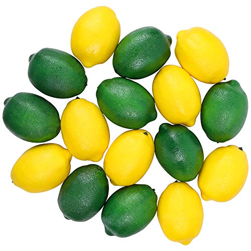 CEWOR 16pcs Artificial Lemons Fake Lemon Fruit for Home House Kitchen Party Decoration