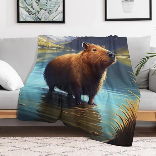 Couverture chaude et confortable capybara grand plaid flannel doux - 3