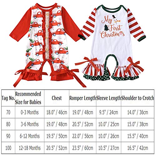 Pasgeboren Baby Peuter Baby Meisjes Kerst Romper Icing Ruche Jumpsuit Broek Lange Mouwen Bodysuit Pyjama Nachtkleding Homewear Herfst Winter Kleding Outfit 0-18 Maanden good stuff - Afbeelding 3