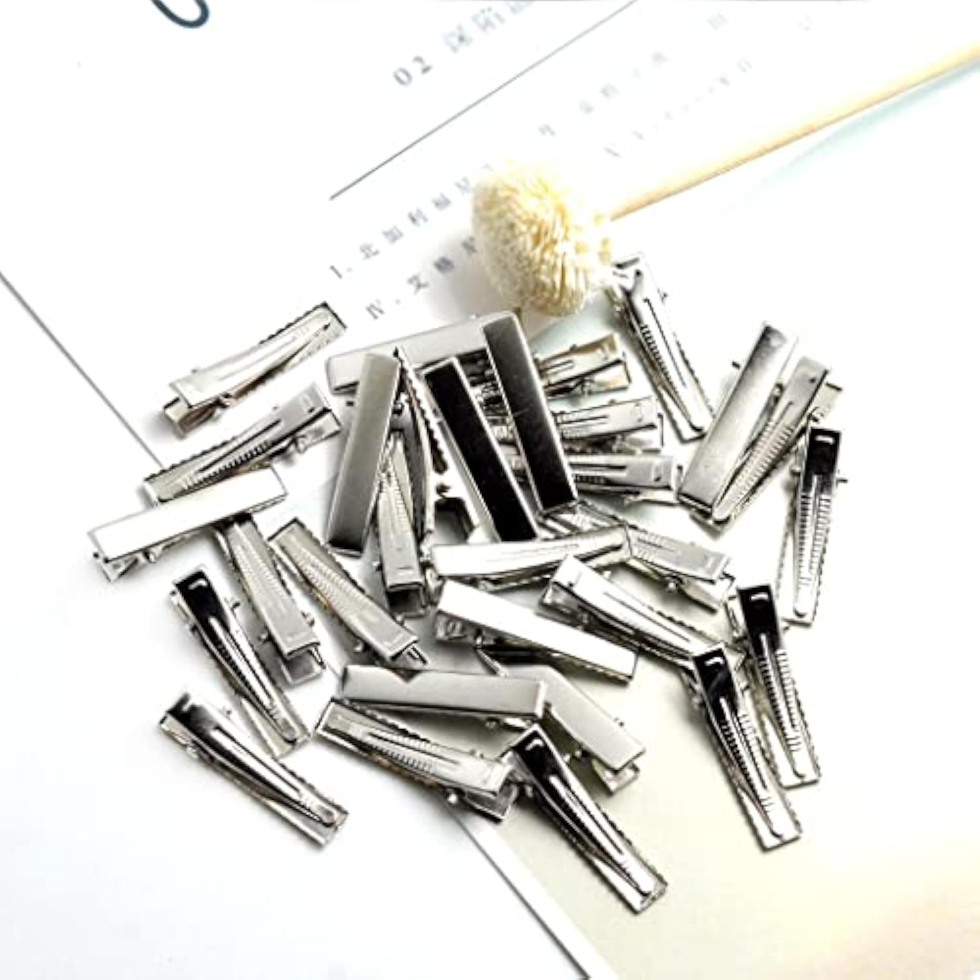 4x30/100Pack Flat Single Prong Alligator Hair Clips