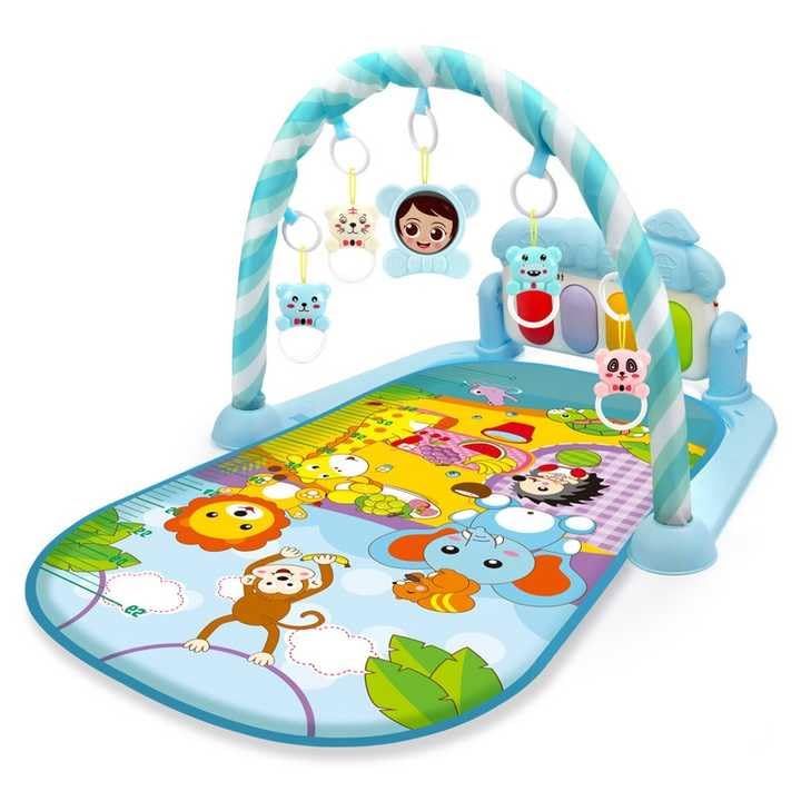 Prime Deals Kick and Play Musical Keyboard Mat Piano Baby Gym & Fitness Rack Baby Play Mat Gym with Hanging Rattles Lights & Musical Keyboard Mat Piano Multi-Function Gift for Baby Boy,Girls (Blue)-picture-21