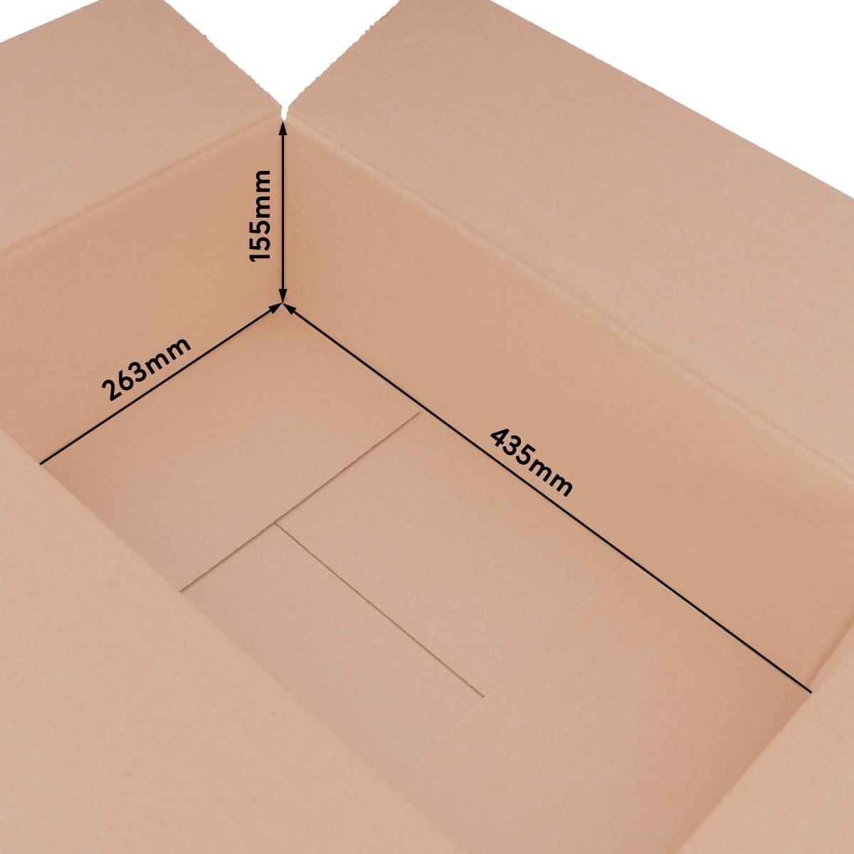 verpacking Faltkartons 435 x 263 x 155 mm Braun (Außenmaß 440 x 270 x 165 mm) KK 95 1-wellig Versandkarton für mittelgroße Waren DHL Paket DPD GLS Kartons (75 Stück)