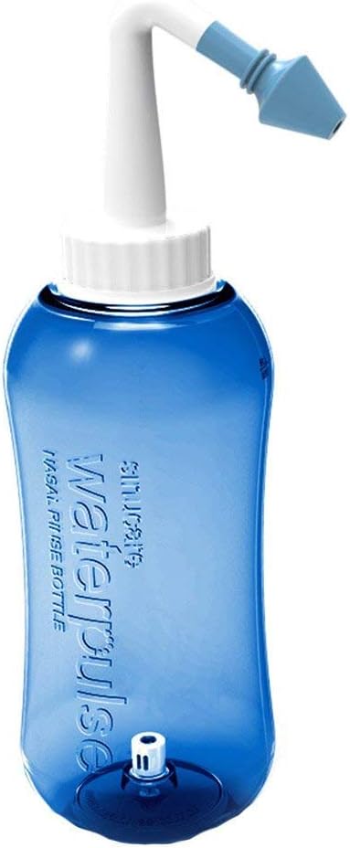 Nasal Nose Wash Bottle Nasal Cleanse 10oz 300ml Nose Cleaner Clean Irrigator Allergies Relief Pressure Rinse Neti Pot Cleanser Irrigation Nasal Cleansing Washer Sneezer Washing,Blue Color (300ml)
