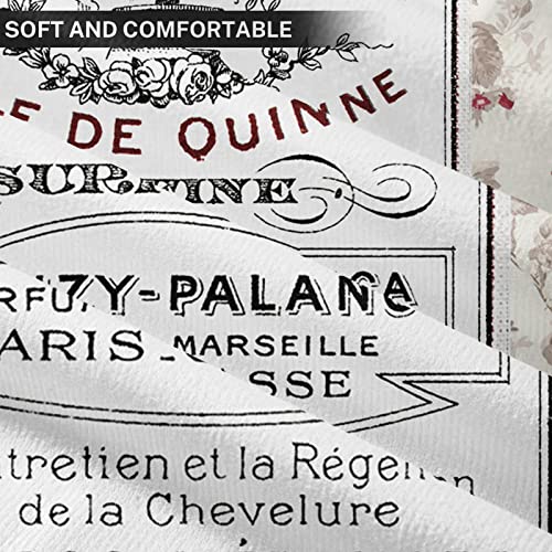 Emvency Throw Pillow Cover Vintage French Ticking Floral Decorative Pillow Case Paris Home Decor Square 20 X 20 Inch Cushion Pillowcase #TOP2