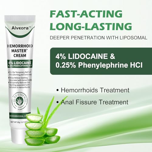 Image of Hemorrhoid & Fissure Ointment, Hemorrhoid Treatment and Hemorrhoid Cream with Lidocaine 4% and Phenylephrine HCI for Fast Relief of Pain, Swelling, Itching, Burning, Hemorrhoidal treatment, 2 Pack-A