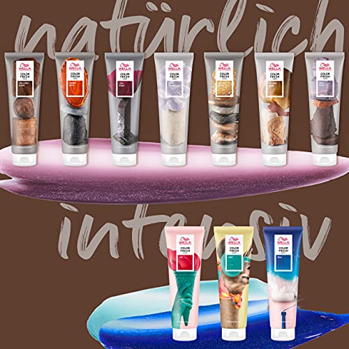 Wella Professionals Color Fresh Mask Chocolate Touch – Haarkur zum Beleben und Verändern der Haarfarbe – pflegende Tönung mit Avocadoöl – für braunes Haar – 150 ml