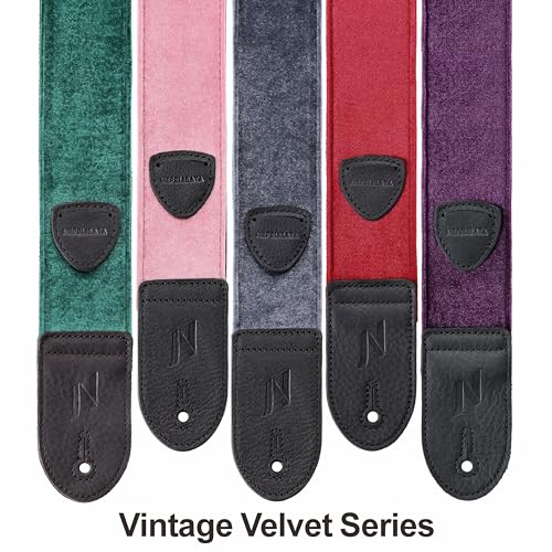 Sangle de guitare double en cuir velours pour basse électrique - 4