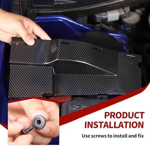 Image of Engine Wire Dust Cover Engine Hood Lock Cover Coolant Pot Cap Windshield Washer Tank Engine Hood Cover Kit Compatible with Dodge Charger 2011-2023 4PCS,Black