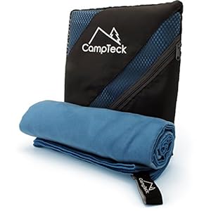 CampTeck U5535 Large (180x80cm) Lightweight and Compact Quick Dry Microfiber Travel Towel for Sports, Gym, Beach, Swimming, Yoga, Camping – Blue