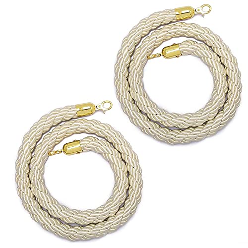 Corde de barrière longue avec crochet robuste pour le contrôle des foules et séparation grande ouverture