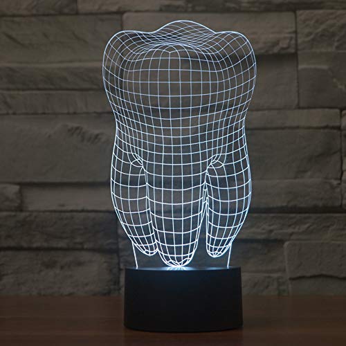 Dente Lampada 3D di incandescenza LED tocco