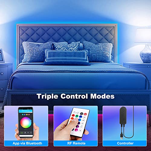 Luces LED RGBWW Bluetooth para TV 70-75 pulgadas con control app miniatura 4