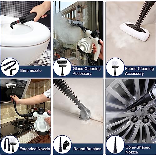 GLOIL Portable Multi-Purpose Steam Cleaner with 10 Accessories, Suitable for Carpets, Curtains, Sofas, Kitchens, Bathrooms, and More - Image 6