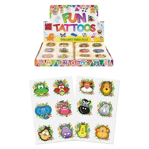 Henbrandt 6 Packs Jungle Animal Tattoos Cover