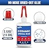 Ceramic Super Glue 30g x 2 Pcs, Instant Bond High Strength Waterproof Adhesive for Porcelain,Clay Pots,Figurine, Pottery, Dishes Repair, DIY Crafts