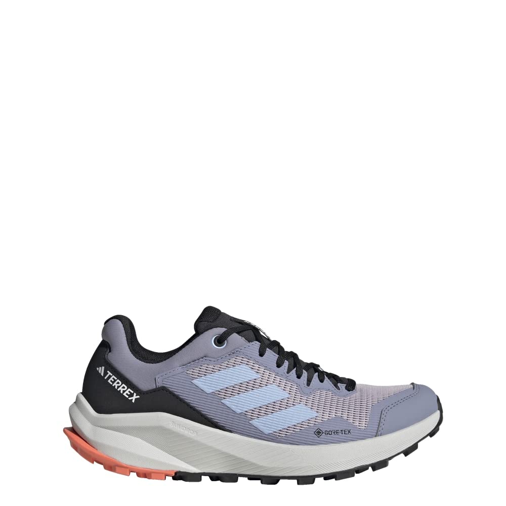adidas Women's Terrex Trailrider GTX Trail Running Shoe, Silver Violet/Blue Dawn/Coral Fusion, 9