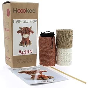 Hoooked Häkelset Highland-Kuh Aidan Amigurumi