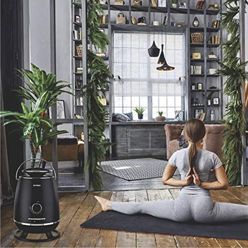 Optimus Portable 360 Surround Ceramic w/Thermostat, Black Heater, 9.6 x 9.6 x 14.0
