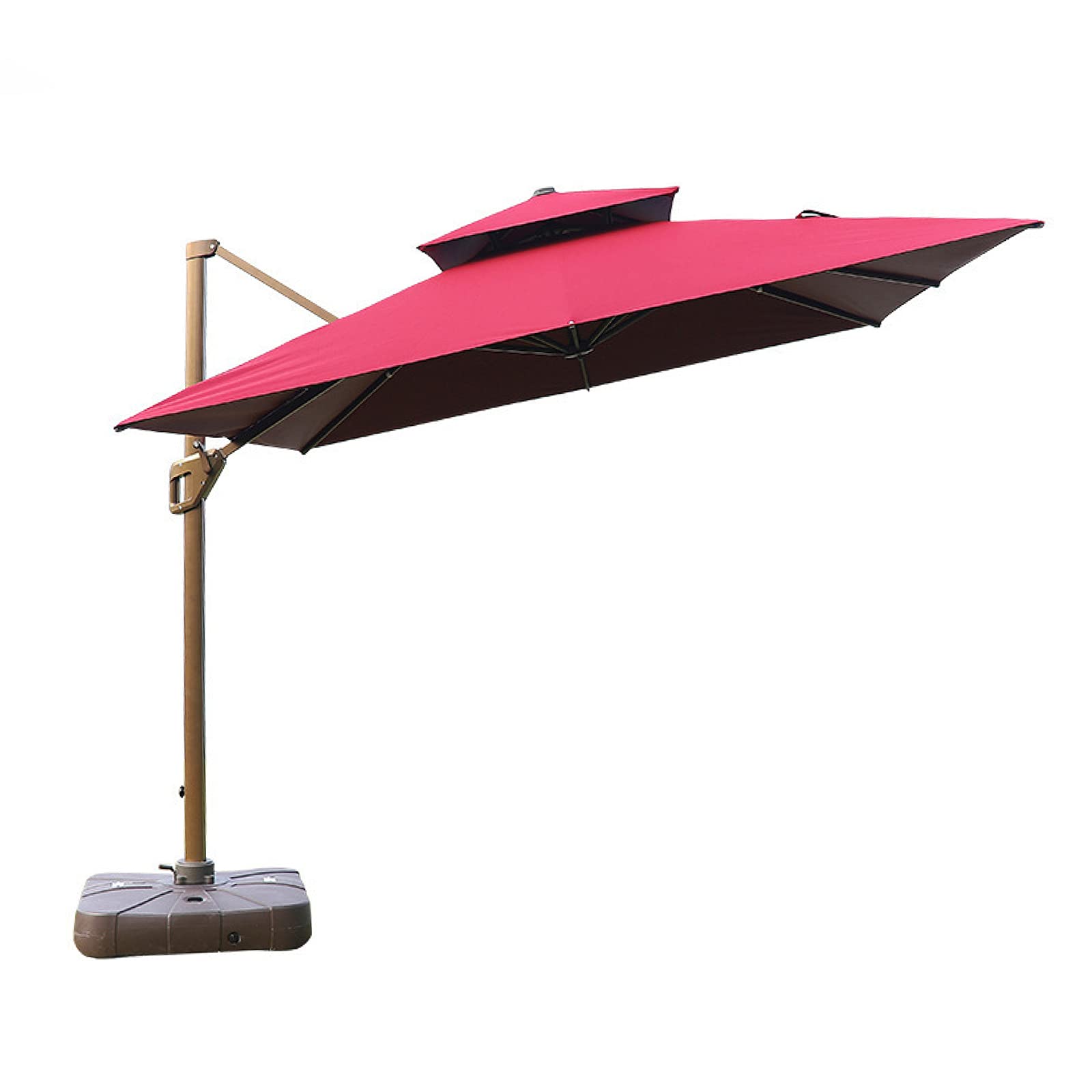 WDSOPK Patio Umbrella,Market Umbrella Patio Outdoor Table Umbrella, For Backyard, Poolside, Lawn And Garden, Weight Base Not Include,Red-2.5 * 2.5m(Red-2.5 * 2.5m)