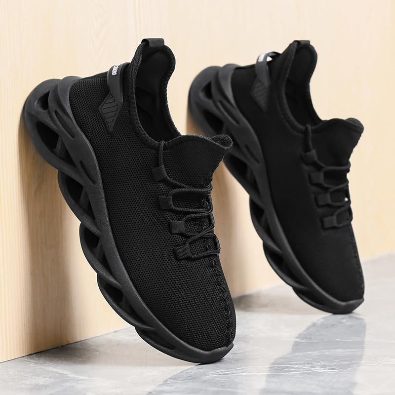 Mens Blade Trail Running Shoes Breathable Lightweight Fashion Sneakers with Laces Non-Slip Fitness Running4