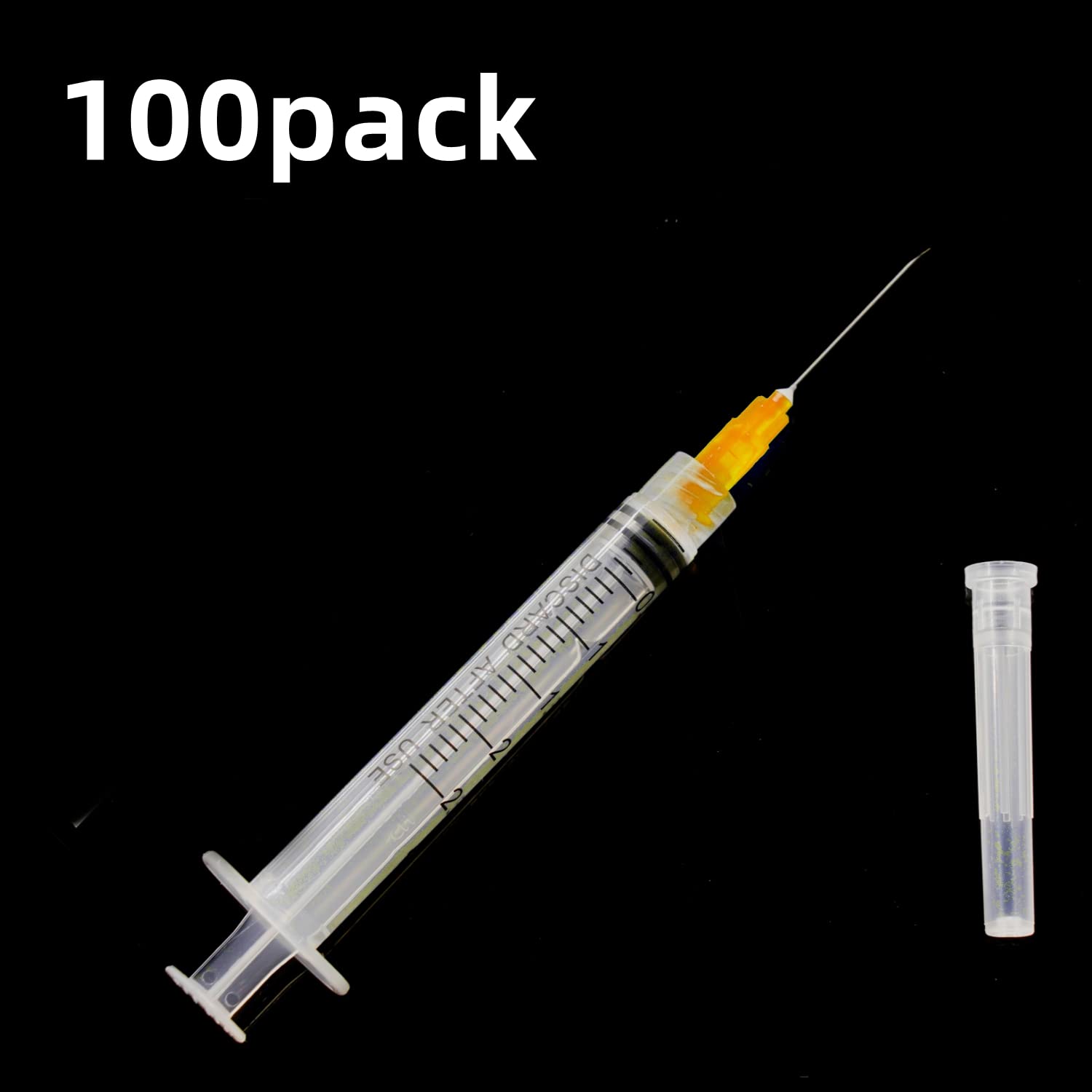 Buy 100Pack 2.5ml 2.5cc Disposable Plastic Syringes with 23Ga