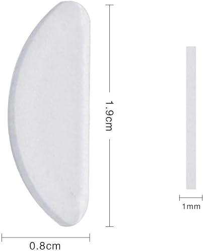 Miniatura 6 de AOBB 30 pares de almohadillas nasales y almohadillas de silicona fina antideslizantes para anteojos, lentes de sol (transparente, 0.039 pulgadas)