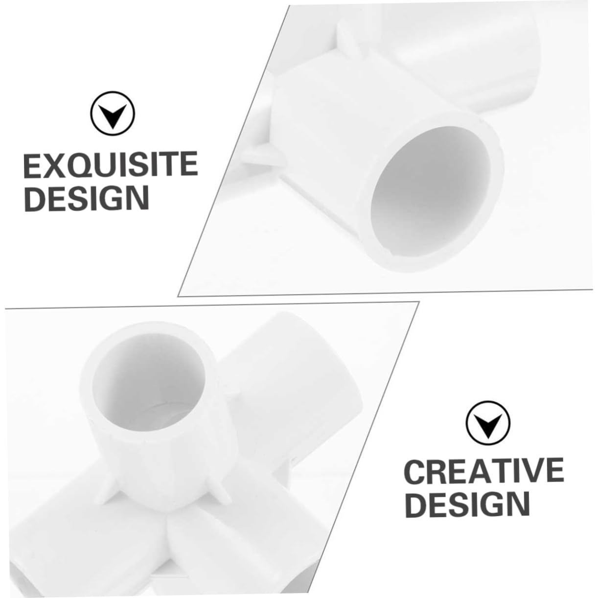 Gogogmee DIY Kit 4pcs 5-Way PVC Tube Fitting Reducing Connector Garden Hose Connector Hose Joint