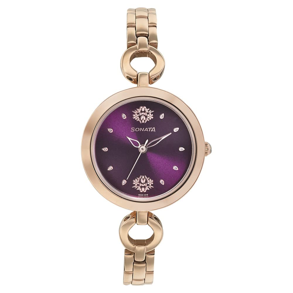 Sonata Wedding Purple Dial Women Watch with Stainless Steel Strap-NS8147WM03 (B0BS3M63QL) Amazon Price History, Amazon Price Tracker