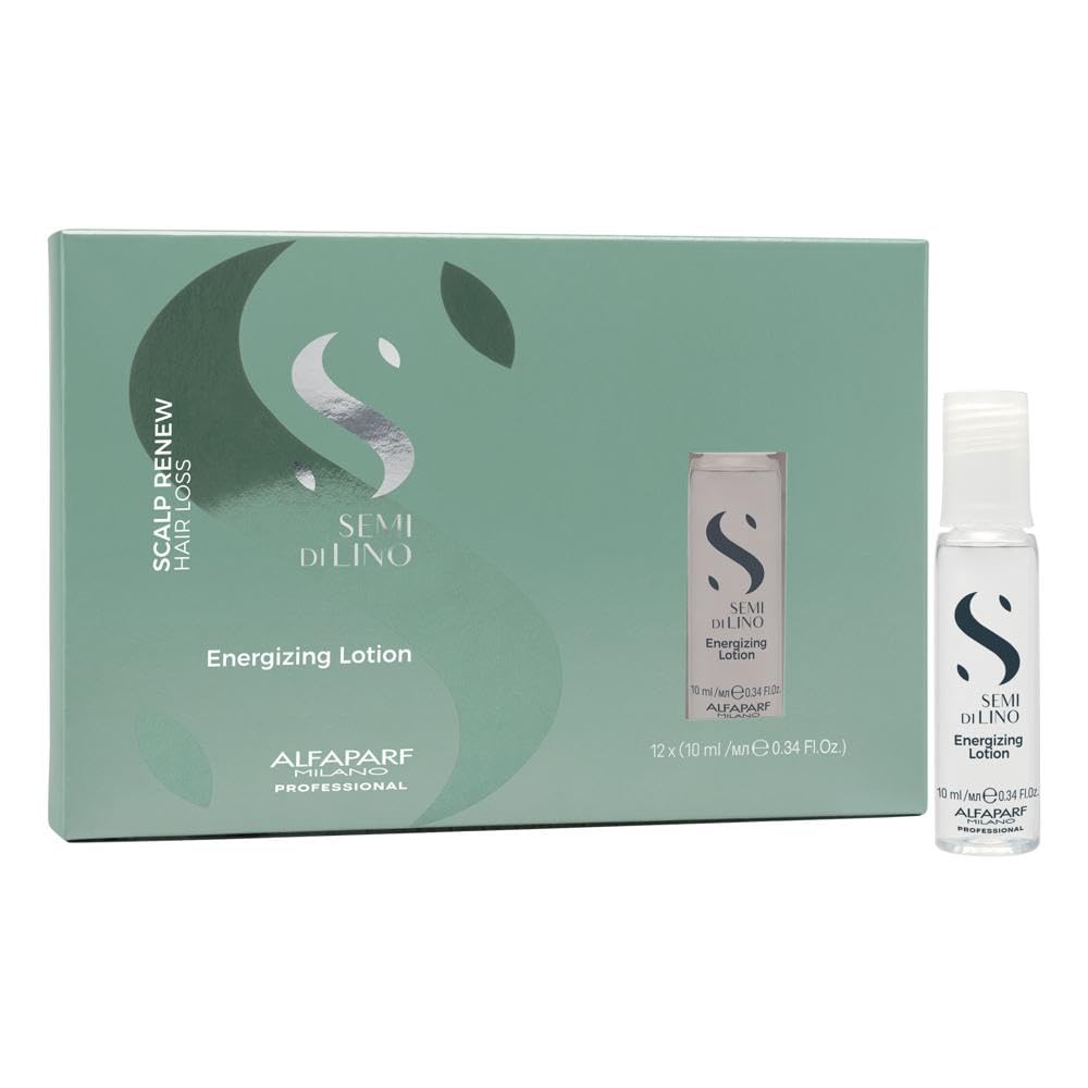 Alfaparf Milano | Semi di Lino Scalp | Energizing Lotion - Trattamento intensivo energizzante per capelli indeboliti, 12x10ml