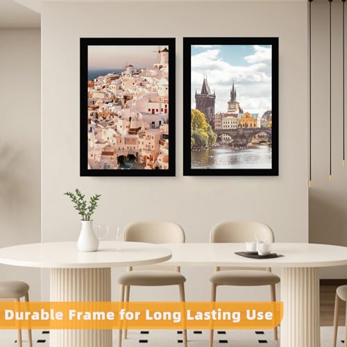 Image of BESCRCL 27x40 Poster Frame for Wall Display with HD Plexiglas, Engineered Wood for 27 x 40 Picture, Black, 1 Pack