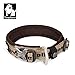 WINHYEPET True Love Reflective Dog Collar, Nylon Webbing Comfortable and Safe Adjustable Buckle Convenient Used for Walking for Small Dogs Neck Ring TLC50121 (Brown,L)
