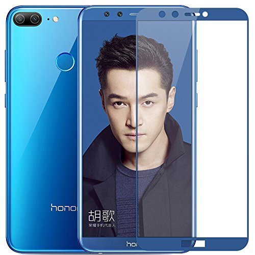 Image of DD SON Tempered Glass Screen Protector Compatible for Honor 9 lite (Blue) (11D) with Edge to Edge Coverage and Easy Installation kit,Black