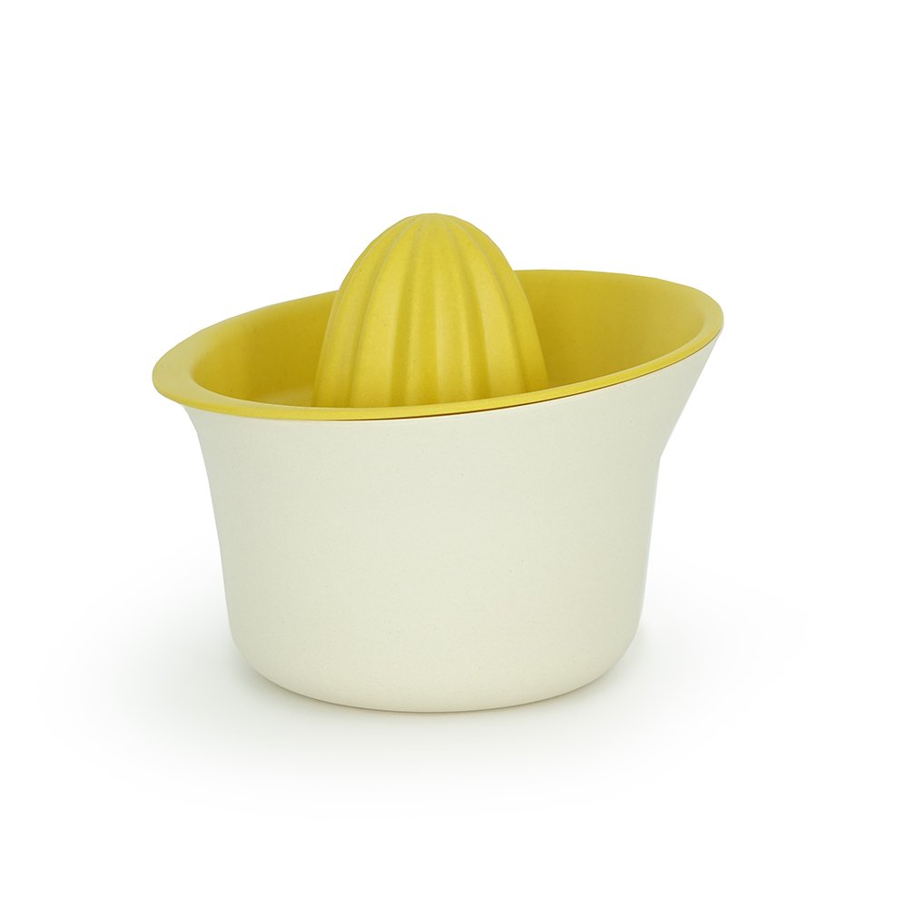 Biobu [by Ekobo] Pronto Citrus Juicer, Lemon 15聽x 13聽x 12聽cm Bamboo