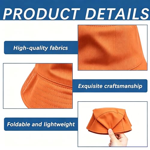 Image of Bucket Hats Bulk Solid Color DIY Blank Hat Bucket Hats for Men, Women and Adults