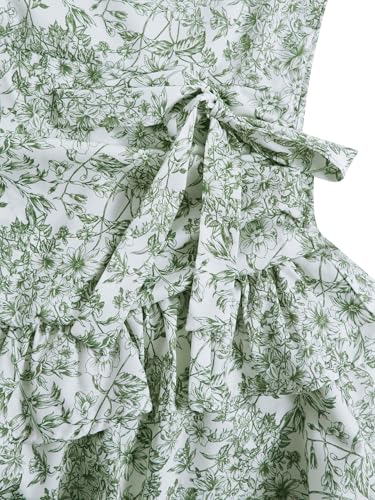Image of Floerns Women's Floral Halter Ruffle Tiered Cute Summer Mini Dress Milkmaid Vacation Sundress