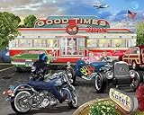 Paint by Numbers for Adults and Kids Beginner,Painting by Number Kits On Canvas,Good Times Diner Oil Painting Acrylic Paints, Home Wall Decor 16x20 Inch Canvas