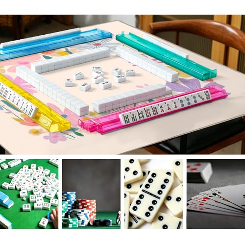 Tapete Mahjong 33"x33" con bolsa y dados miniatura 3