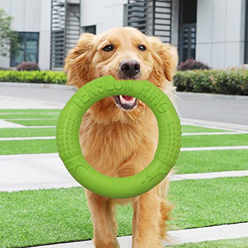 EUBEISAQI Hundering-Spielzeug für Aggressive Kauer | Unzerstörbares Hundekauspielzeug für Training und Zahnreinigung,Floating Dog Disc Toys, Sommer-Haustiertraining Outdoor-Hundekauspielzeug