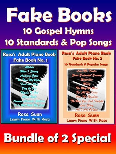 Piano Song Books - Fake Book 1 & 2 - Music Sheet, Song Charts, Reharmonization Chord Charts - 10 Gospel Hymns & 10 Standards and Popular Songs - Bundle of 2 Books: Learn Piano Songs Kindle Edition