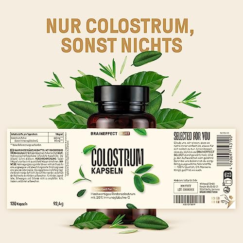 BRAINEFFECT Colostrum Kapseln – 195mg Immunglobuline, 120 Stk. – Ansicht 3