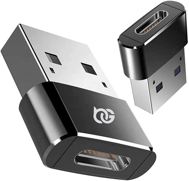 USB C Female to USB A Male Adapter 1 Pack,Type C Charger Plug Power Converter for Apple ,AirPods,iPhone 11 12 13 Pro Max,SE,iPad Mini 6 Air 4 5,Samsung Galaxy S20 S21 S22 FE Plus Ultra