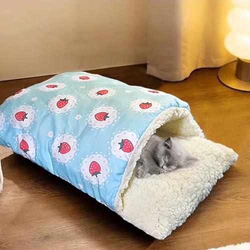 Lit pour chat en forme de pantoufle avec structure semi-fermée et lavable - 8